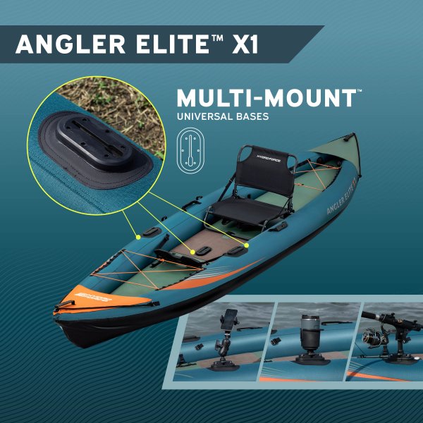 HydroForce Angler Elite Fiskekajak 380×99 cm | Fish ruler, ripstop & komplett set | Bestway (65197) HydroForce Angler Elite Fiskekajak 380×99 cm | Fish ruler, ripstop & komplett set | Bestway (65197)