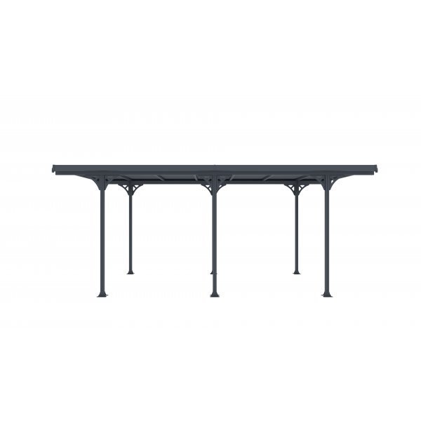 Carport 15,7 m | Elegant aluminiumcarport 5,0x3,1 m | UV-skydd & vattenavrinning | Valdemar