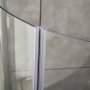 Duschh�rna med rundade d�rrar i 6mm s�kerhetsglas