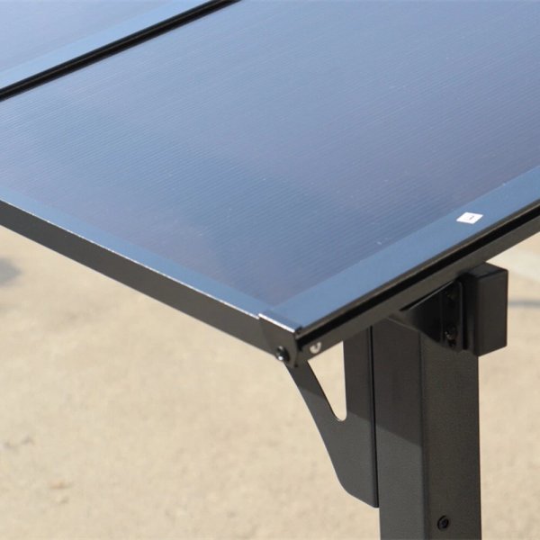 Altantak 3×3 m | Väggmonterat tak i stål/aluminium med polykarbonat | Grå Altantak 3×3 m | Väggmonterat tak i stål/aluminium med polykarbonat | Grå