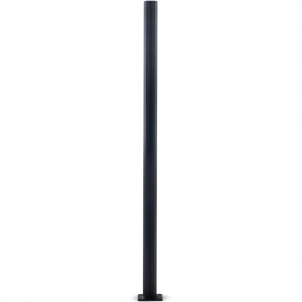 Hrnstolpe till glasrcke - 90 grader | Svart