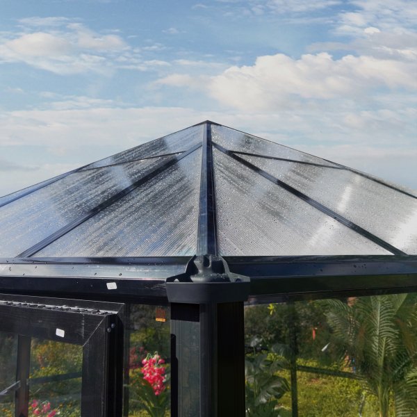 Orangeri och lusthus 7,8m² | Sexkantigt växthus| 4mm säkerhetsglas Orangeri och lusthus 7,8m² | Sexkantigt växthus| 4mm säkerhetsglas