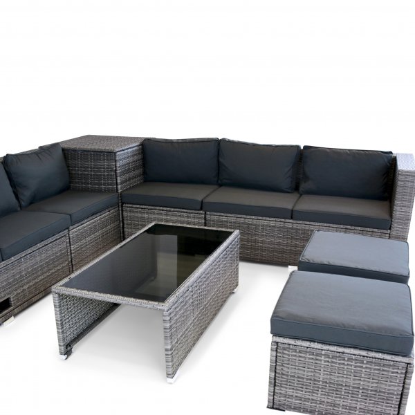 Exklusiv loungegrupp | Inbyggd förvaring | Grå konstrotting | Djursvik Exklusiv loungegrupp | Inbyggd förvaring | Grå konstrotting | Djursvik