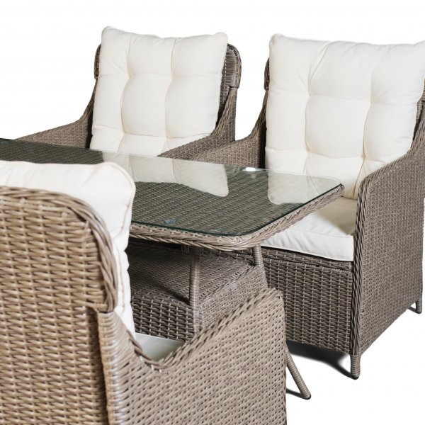 Loungegrupp utem�bler | Beige konstrotting | R�grund - FYNDVARA
