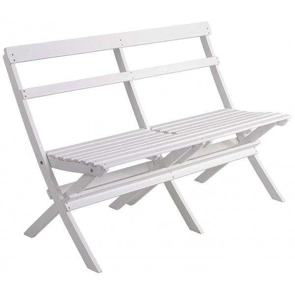 Tr�dg�rdssoffa 130 cm i vitlaserat tr� | Bj�rk�
