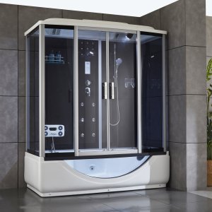 Rektangul�r duschkabin med jacuzzi-badkar