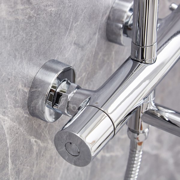 Takduschset med badkarsblandare | Brusa 2.0 - Krom - FYNDVARA