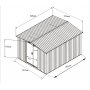 Förråd 8,4m² | Metallförråd med skjutdörrar & fundament | Svart Förråd 8,4m² | Metallförråd med skjutdörrar & fundament | Svart