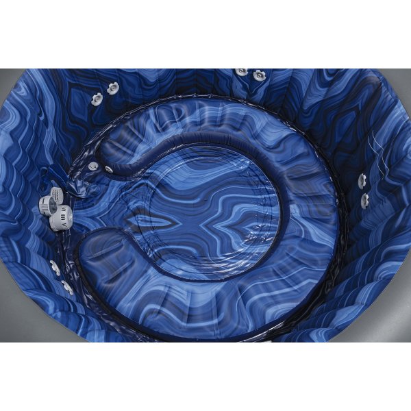 Lay-Z-Spa Santorini Smart HydroJet Pro 7 (216x80 cm) | Uppblsbart spabad fr 7 personer med appstyrning och HydroJet-massage