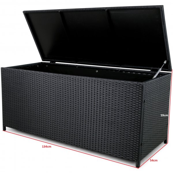 Dynbox i konstrotting till utemöbler | 420L | Svart Dynbox i konstrotting till utemöbler | 420L | Svart