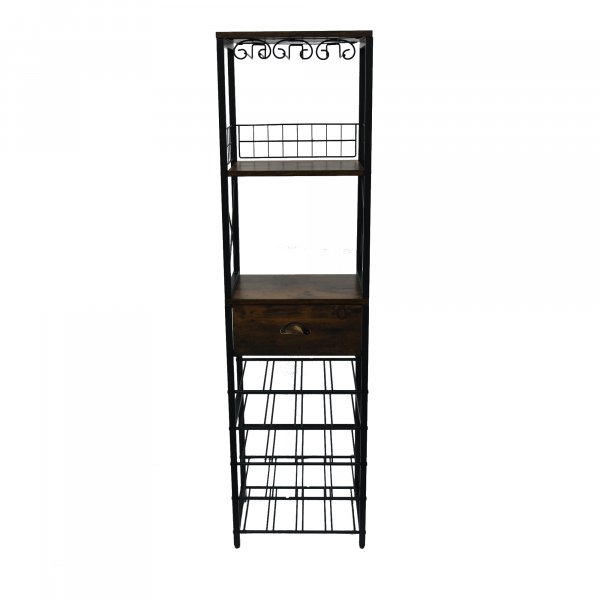 Svart vinst�ll i metall | 40x30x148 cm | Barsk�p