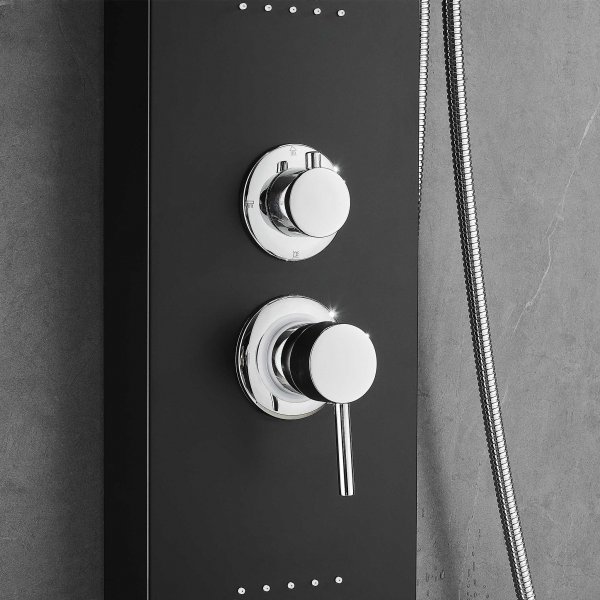 Duschpanel i svart rostfritt stål | Lexi Duschpanel i svart rostfritt stål | Lexi