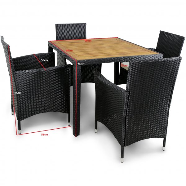 Liten matgrupp trädgårdsmöbler | Konstrotting med 4 stolar | Jonstorp Liten matgrupp trädgårdsmöbler | Konstrotting med 4 stolar | Jonstorp