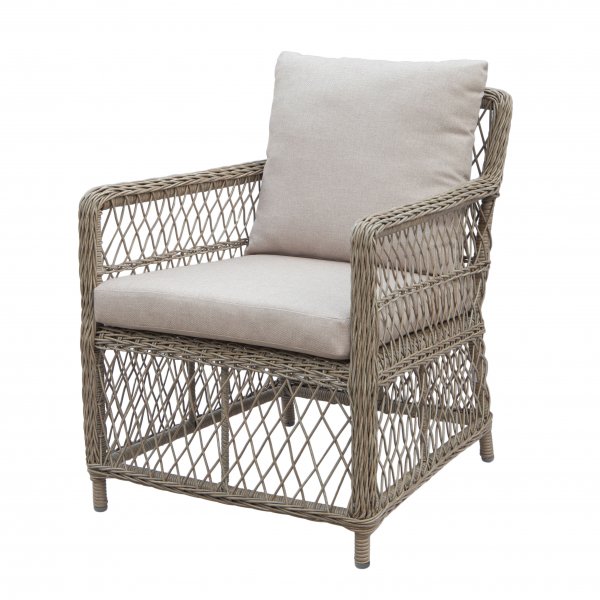 Loungegrupp i naturf�rgad Rotting | Soffa, F�t�ljer & Bord i Aluminium | Vexa