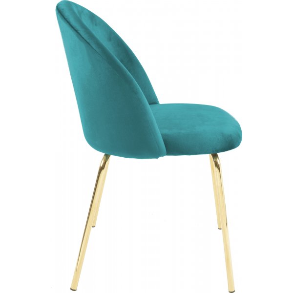 Giovani Velvet – Antikgrön sammetsstol med blanka mässingsben Giovani Velvet – Antikgrön sammetsstol med blanka mässingsben