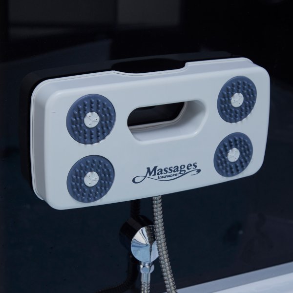 Stor duschkabin med jacuzzi-bad och massage