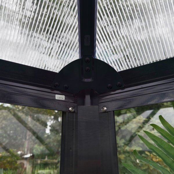 Orangeri och lusthus 7,8m² | Sexkantigt växthus| 4mm säkerhetsglas Orangeri och lusthus 7,8m² | Sexkantigt växthus| 4mm säkerhetsglas