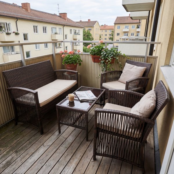 Lyxig soffgrupp f�r balkong | Lyfco Dalsj�