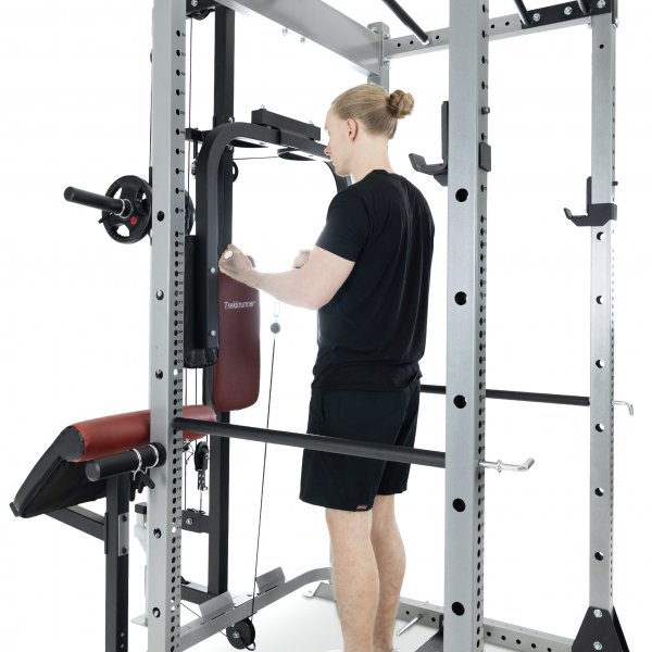 Skivstångsställning med träningsbänk Skivstångsställning med träningsbänk