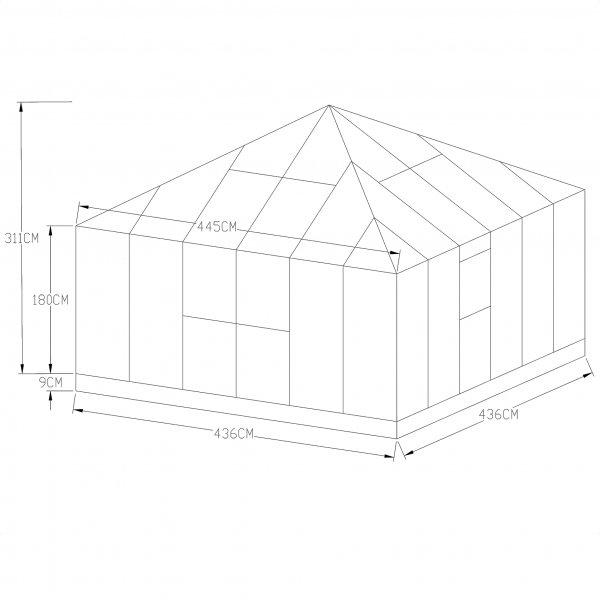 Premiumväxthus 19m² | 5 års stormgaranti | 4mm säkerhetsglas | Gazebo Premiumväxthus 19m² | 5 års stormgaranti | 4mm säkerhetsglas | Gazebo