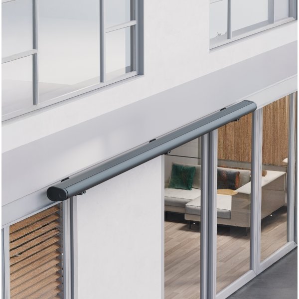 Terrassmarkis helkassett 5x3m | Motor & fjärrkontroll | Mörkgrå Terrassmarkis helkassett 5x3m | Motor & fjärrkontroll | Mörkgrå