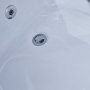 Rektangulr duschkabin med jacuzzi-badkar