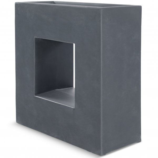 Fiberarmerad kruka i exklusiv design | Granit/svart