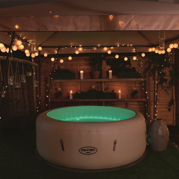 Uppblåsbart spabad med LED-belysning för 4-6 personer - Bestway Lay-Z-Spa Paris AirJet (54148) Uppblåsbart spabad med LED-belysning för 4-6 personer - Bestway Lay-Z-Spa Paris AirJet (54148)