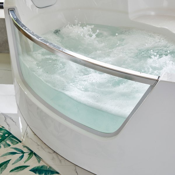 Bubbelbadkar med glasfront & värmare 140x140cm | BK-006V Bubbelbadkar med glasfront & värmare 140x140cm | BK-006V