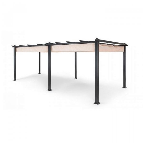 Pergola | 3x6m | Mörkgrå stomme | Beige vävnad Pergola | 3x6m | Mörkgrå stomme | Beige vävnad