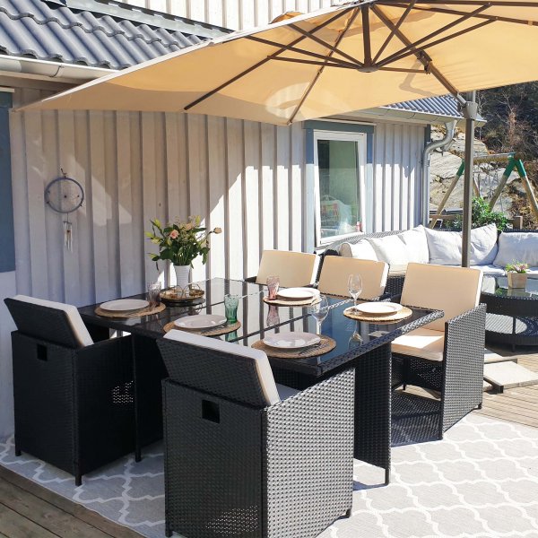 Matgrupp utemöbler | 10 sittplatser | Konstrotting | Lyfco Skärhamn Matgrupp utemöbler | 10 sittplatser | Konstrotting | Lyfco Skärhamn