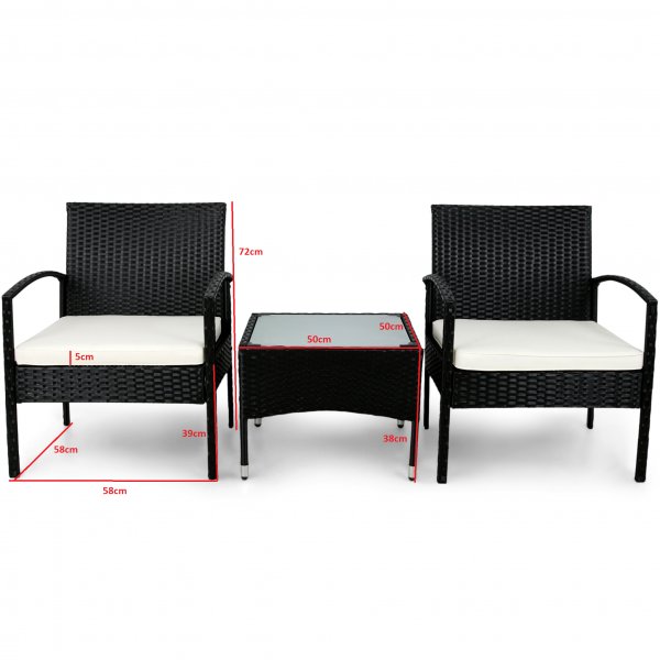 Utemöbler för balkong | Bord och 2 stolar | Konstrotting Utemöbler för balkong | Bord och 2 stolar | Konstrotting