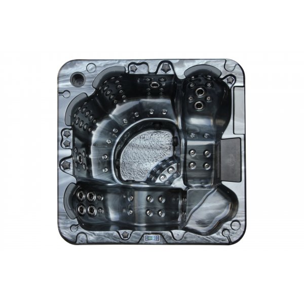 Mimas Spabad Svart | F�r 6 personer | 94 jets | Inklusive lock | LED-belysning | Lyfco