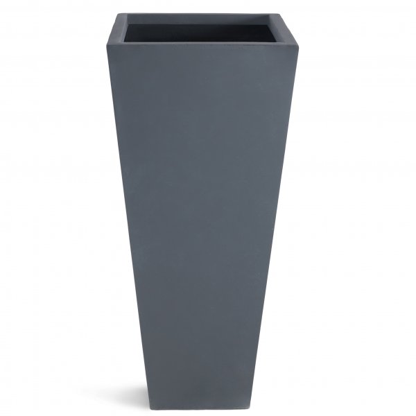 H�g fiberarmerad kruka f�r utomhusbruk - Granit/svart