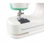 Symaskin elektrisk | 16 s�mmar & LED-belysning | Fotpedal f�r hemmabruk | Vit/Gr�n