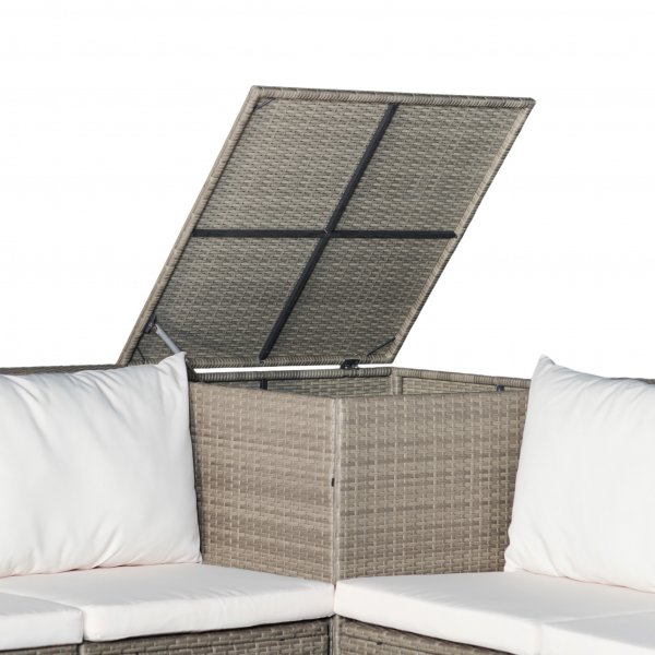 Exklusiv loungegrupp | Inbyggd förvaring | Brun konstrotting | Djursvik Exklusiv loungegrupp | Inbyggd förvaring | Brun konstrotting | Djursvik