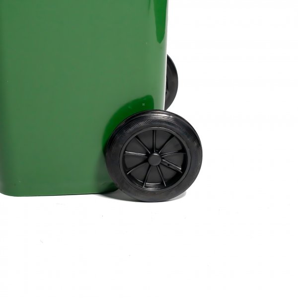 Soptunna/Sopk�rl 120 liter med lock | Gr�n