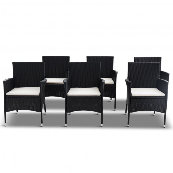 Matgrupp utembler | 6 stolar | Inklusive dynor