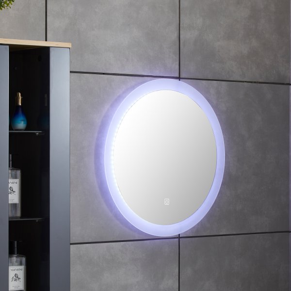 Badrumspaket | Kommod, LED-spegel och högskåp | Högblank grå Badrumspaket | Kommod, LED-spegel och högskåp | Högblank grå