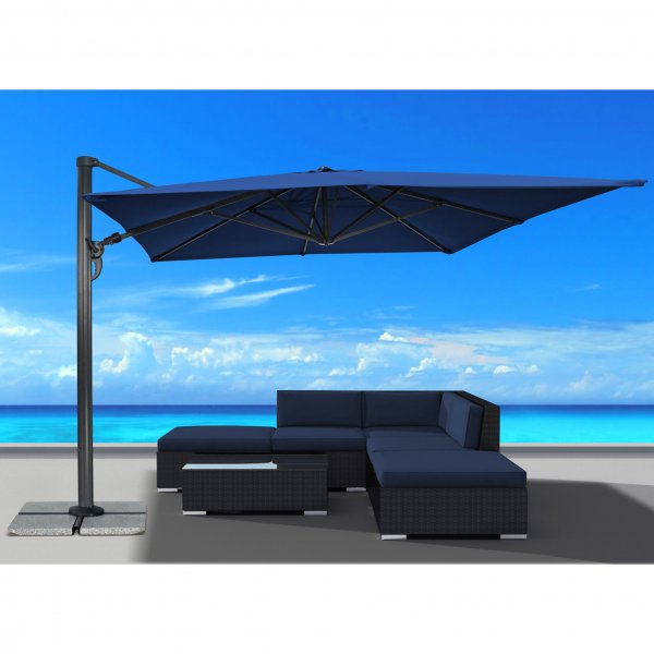 Rektangul�rt parasoll - Bl� 3x4m - FYNDVARA