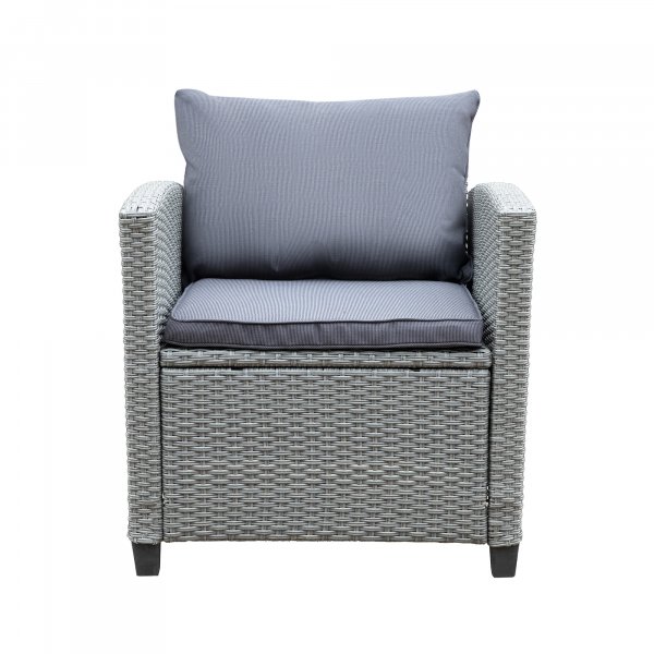 Exklusiv Loungegrupp | H�rnsoffa med bord | Gr� konstrotting | Stockholm