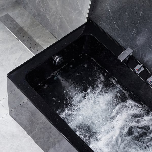 Bubbelbadkar 170x75cm | 100% akryl | BK-002(1700) | Svart Bubbelbadkar 170x75cm | 100% akryl | BK-002(1700) | Svart