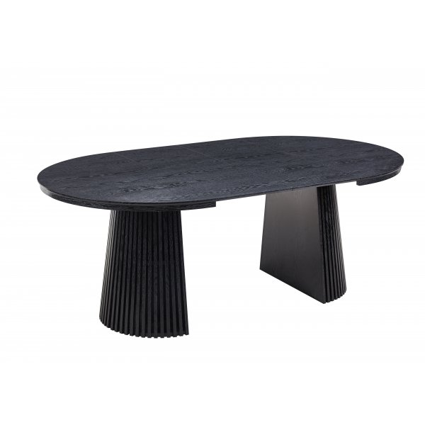 F�rl�ngningsbart runt matbord 120�200 cm i ek med plats f�r 4�10 personer | Crossby