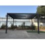 Pergola 4x3 | 100% Aluminium | Gr� pergola f�r uteplats & tr�dg�rd