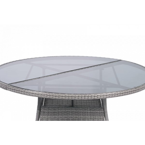 Runt utematbord med h�rdat glas | �150 cm | Tyl�sand gr�