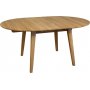F�rl�ngningsbart runt matbord �110-160 cm i oljad ek | Genova