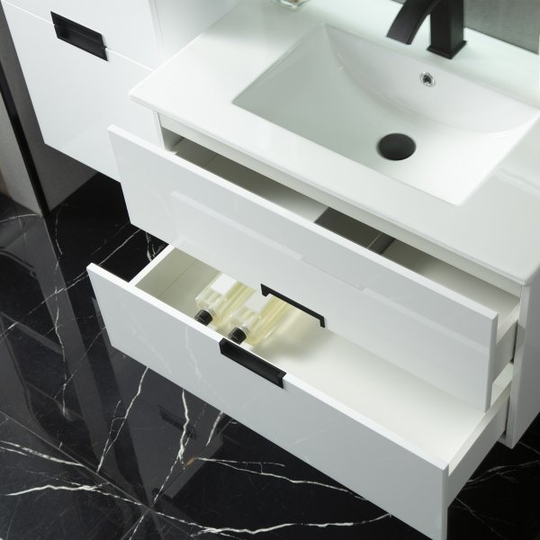 Badrumspaket | Kommod, sidoskåp & LED-spegel | Blandare ingår Badrumspaket | Kommod, sidoskåp & LED-spegel | Blandare ingår