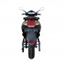 Elmoped 2000W | 72V 20Ah litiumbatteri | Upp till 45 km/h | Moped klass I | Rckvidd 50 km | Svart med rda detaljer