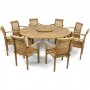 Runt utebord 180 cm | 8 stolar teak |Lyfco Ut