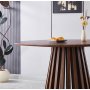 Runt matbord 120 cm i brunbetsad ek med plats f�r 4�5 personer | Inez